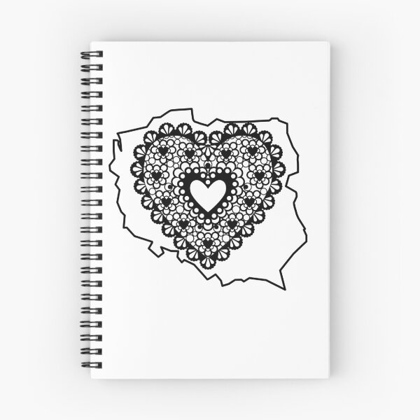 Item preview, Poland Map with Black Lace Heart - Polish Heritage Love Design designed and sold by AmberWit.