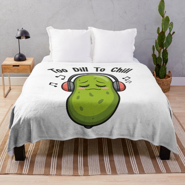 Item preview, Too Dill to Chill Sad Pickle Cartoon designed and sold by AlmaMoArt.