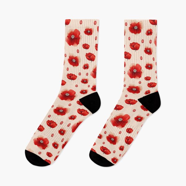 Aperçu de l'œuvre Fleur de pavot rouge – Motif floral élégant pour commémoration et décoration créée et vendue par Clara Fruggeri.