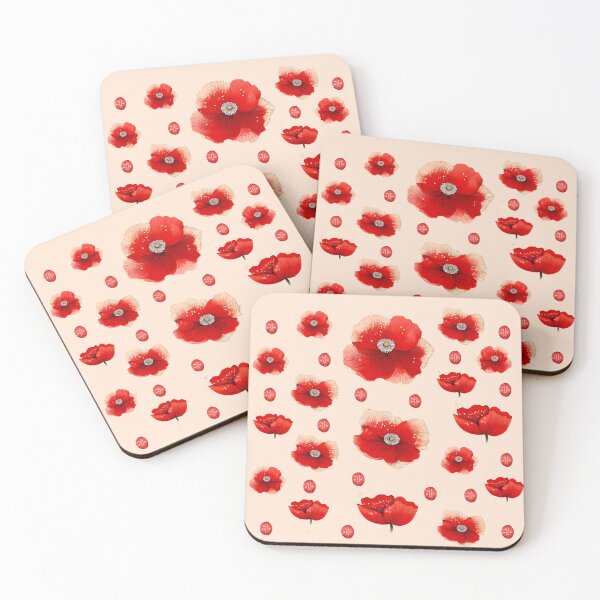 Item preview, Red Poppy Bloom – Elegant Floral Pattern for Remembrance & Decor designed and sold by Clara Fruggeri.