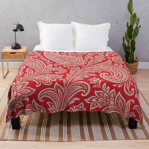 Item preview, Red Paisley Damask Pattern – Ornate Vintage Floral Seamless Background designed and sold by Gold Turtle Lina.