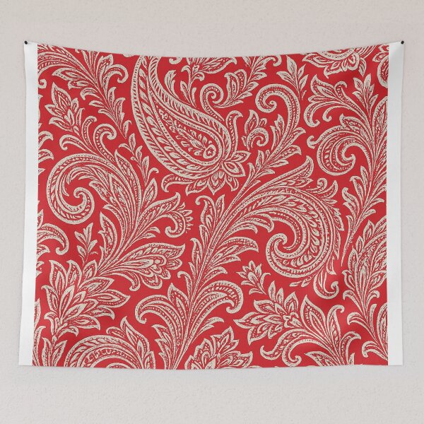 Item preview, Red Paisley Damask Pattern – Ornate Vintage Floral Seamless Background designed and sold by Gold Turtle  Lina.