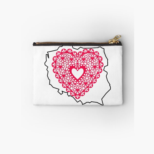 Item preview, Poland Map with Red Lace Heart - Polish Heritage Love Design designed and sold by AmberWit.