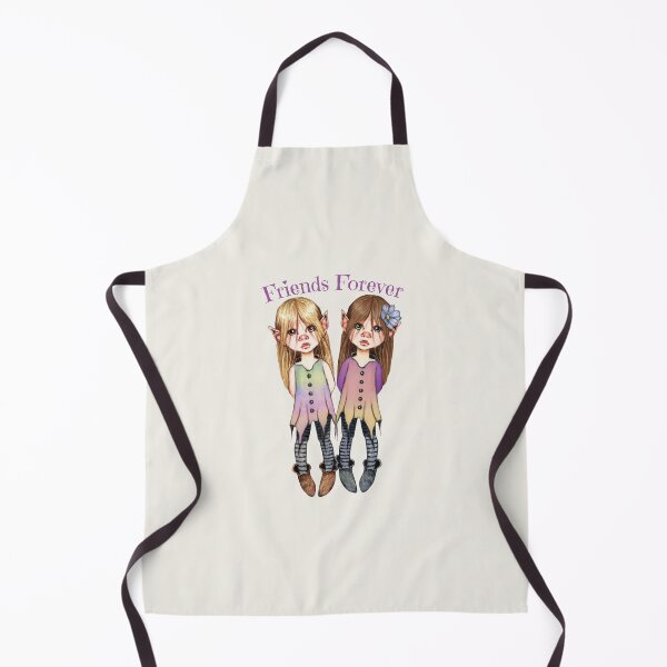 Item preview, Friends Forever, Two Elf Girls with Tunics and Leggings designed and sold by JoyfulWhimsy.
