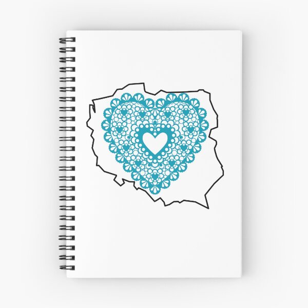 Item preview, Poland Map with Teal Lace Heart - Polish Heritage Love Design designed and sold by AmberWit.
