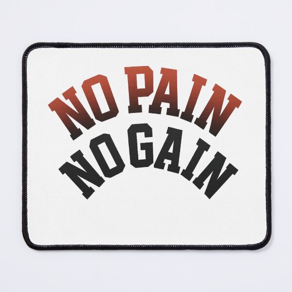 Item preview, NO PAIN NO GAIN - Athletic Motivation Quote in Bold Arched Typography with Red to Black Gradient designed and sold by GeniePixel.