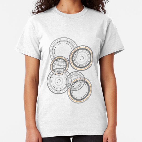 T-Shirt 3D Printed Geometric Abstract Colorful Shapes of Dots and Circles Hexagonal Composi Casual Tees