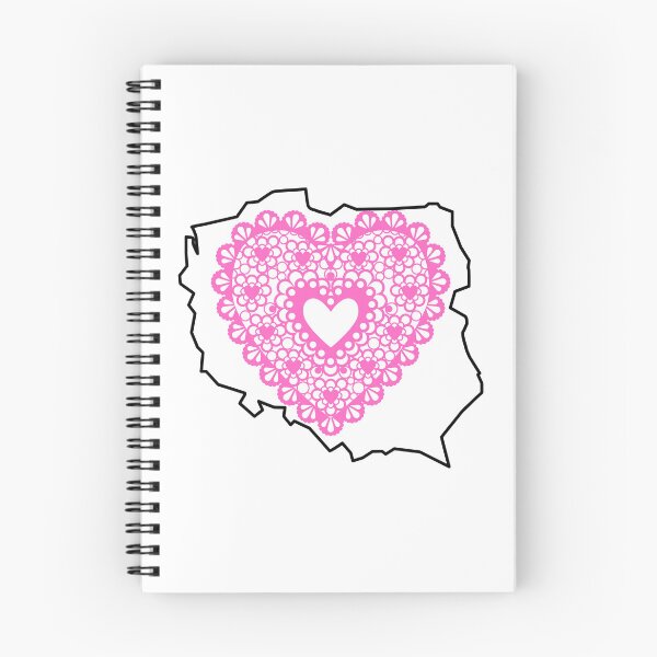 Item preview, Poland Map with Pink Lace Heart - Polish Heritage Love Design designed and sold by AmberWit.