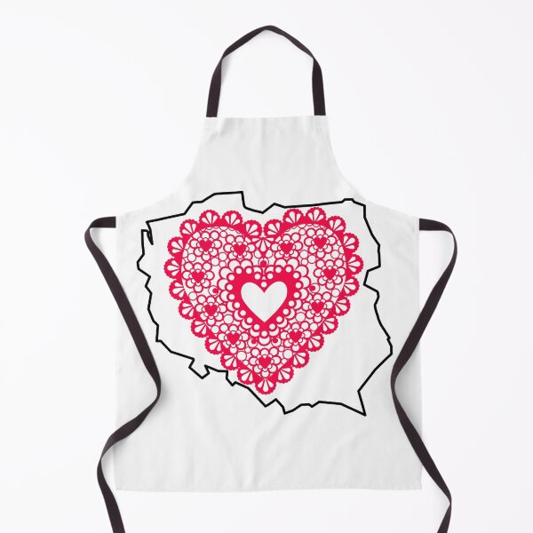 Item preview, Poland Map with Red Lace Heart – Polish Heritage Love Design designed and sold by AmberWit.