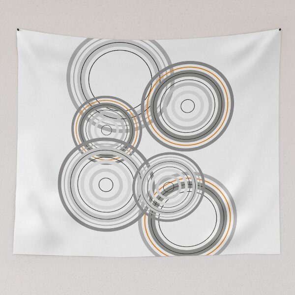 Item preview, Abstract grey circle designed and sold by CREATINERY.