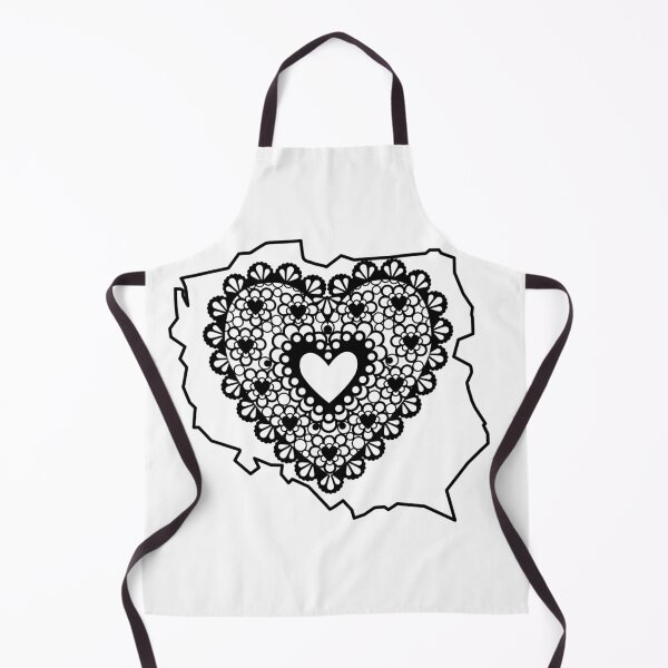 Item preview, Poland Map with Black Lace Heart – Polish Heritage Love Design designed and sold by AmberWit.