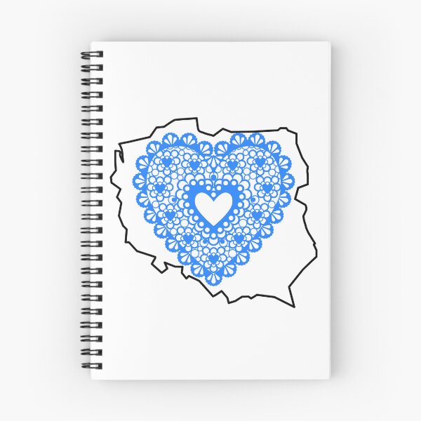 Item preview,  Poland Map with Blue Lace Heart – Polish Heritage Love Design designed and sold by AmberWit.