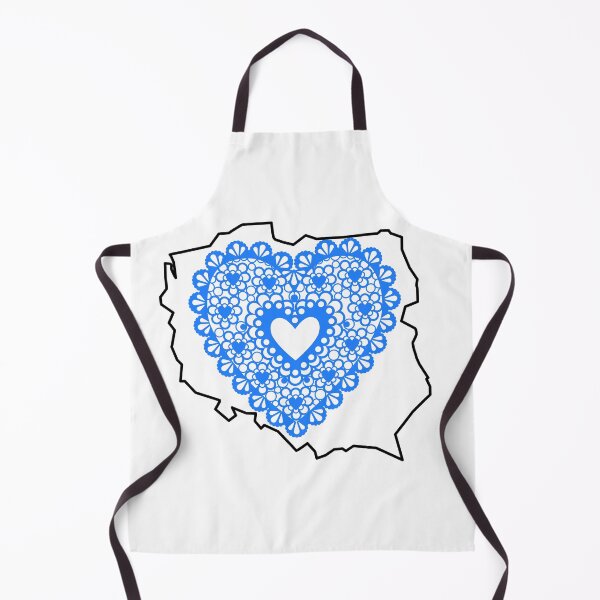 Item preview,  Poland Map with Blue Lace Heart – Polish Heritage Love Design designed and sold by AmberWit.