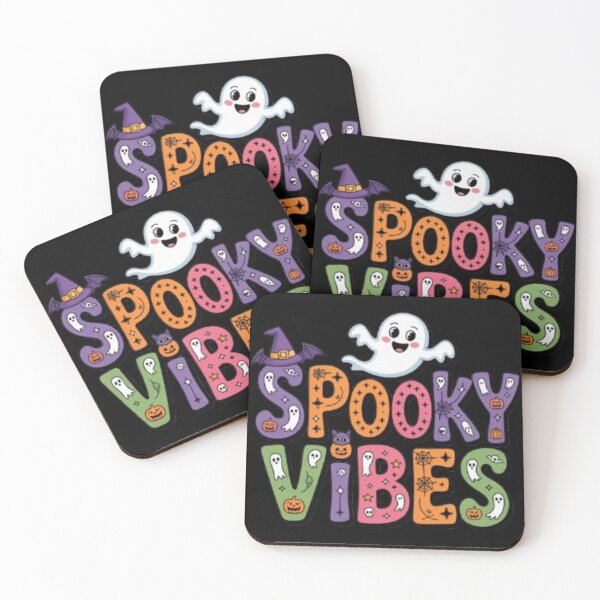 Item preview, Spooky Vibes – Cute Halloween Ghost Design designed and sold by MeowLoka ⭐⭐⭐⭐.