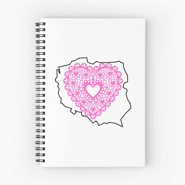 Item preview, Poland Map with Pink Lace Heart – Polish Heritage Love Design designed and sold by AmberWit.