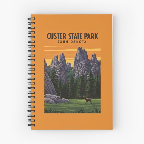 Item preview, Custer State Park South Dakota Retro Travel Poster designed and sold by TeeARTHY.