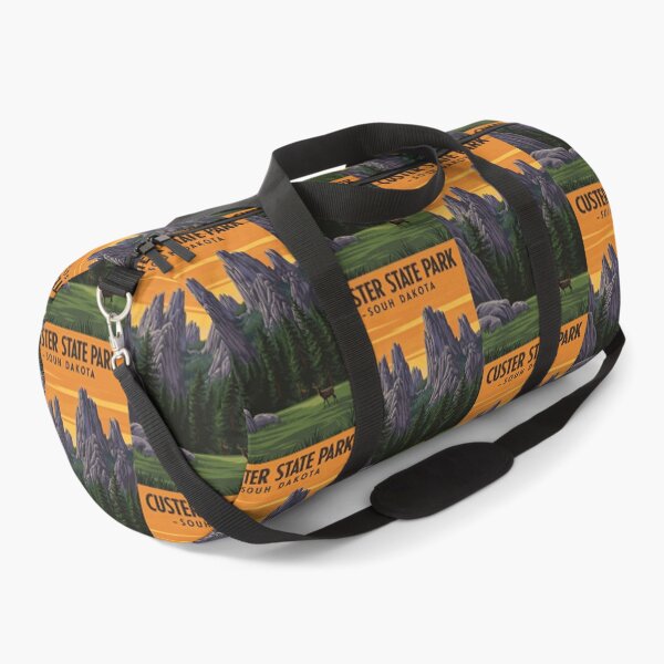 Item preview, Custer State Park South Dakota Retro Travel Poster designed and sold by TeeARTHY.