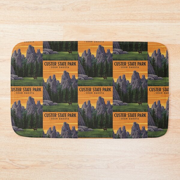 Item preview, Custer State Park South Dakota Retro Travel Poster designed and sold by TeeARTHY.