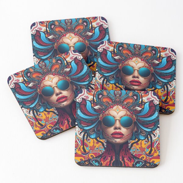 Item preview, Ornate Carnival Queen with Symmetrical Headdress Portrait designed and sold by 10-18.