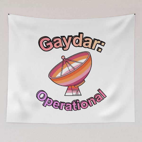 Item preview, Funny Lesbian Flag Gaydar Joke  designed and sold by Sapphic-Charm.
