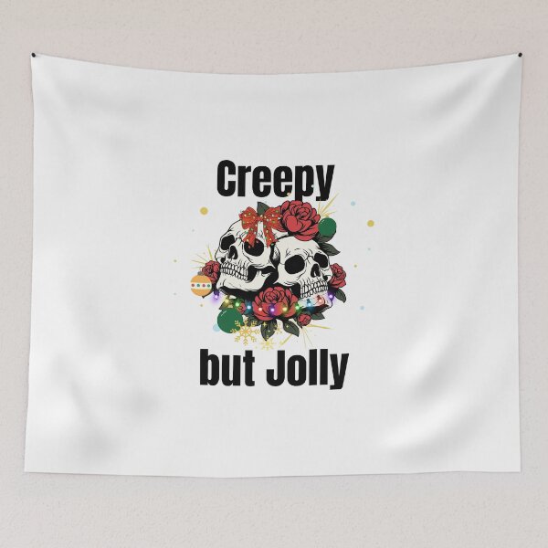 Item preview, Goth Christmas Skulls | Dark Holiday Floral Design Creepy but jolly designed and sold by luckyhue.