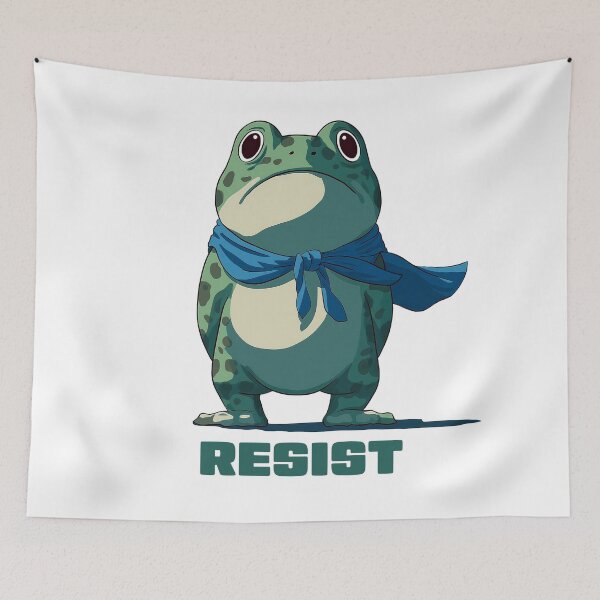 Item preview, RESIST Portland Frog Protest anti ICE Freedom Frog designed and sold by blackdogshop.