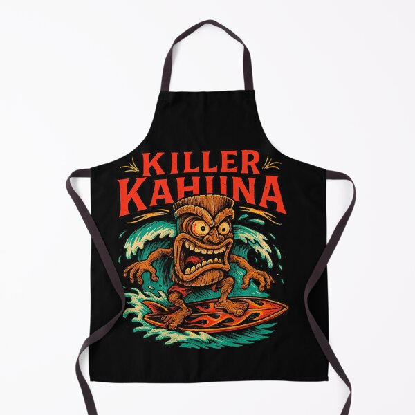 Item preview, Killer Kahuna Surfing Tiki Rockabilly Kustom Kulture T-Shirt designed and sold by Retroaugogo.