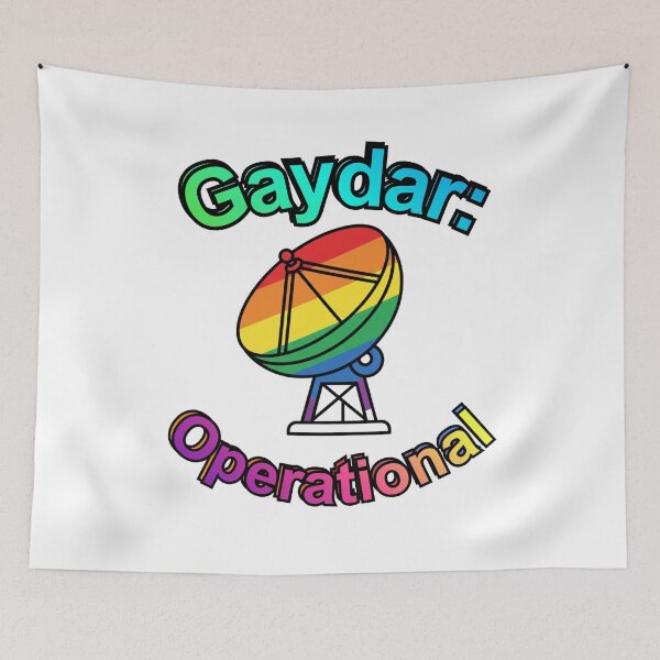 Item preview, Funny LGBTQ Rainbow Pride Flag Gaydar Joke  designed and sold by Sapphic-Charm.