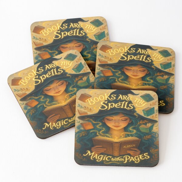 Item preview, Books Are My Spells – Magical Witch Reading Art designed and sold by alizo74.