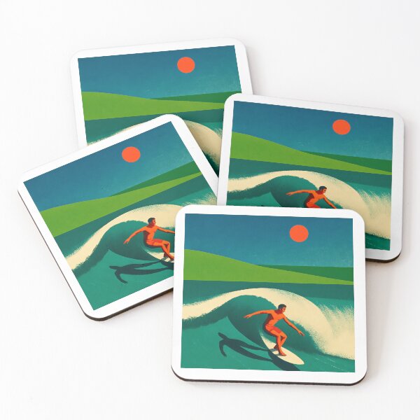 Item preview, Surfer Riding Ocean Wave Vintage Retro Surf Aesthetic designed and sold by TeeARTHY.