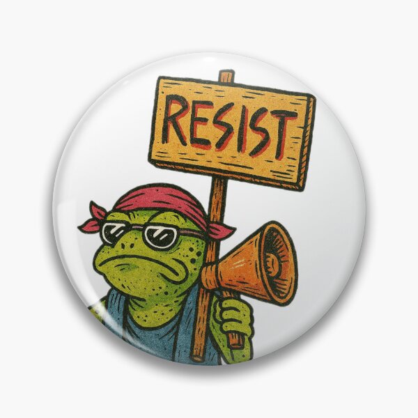 Item preview, Resist Frog – Punk Protest Amphibian Activist Art | Bold Rebel Toad Design designed and sold by ZEYCAT.