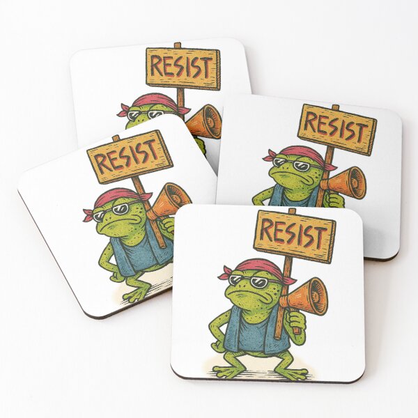 Item preview, Resist Frog – Punk Protest Amphibian Activist Art | Bold Rebel Toad Design designed and sold by ZEYCAT.