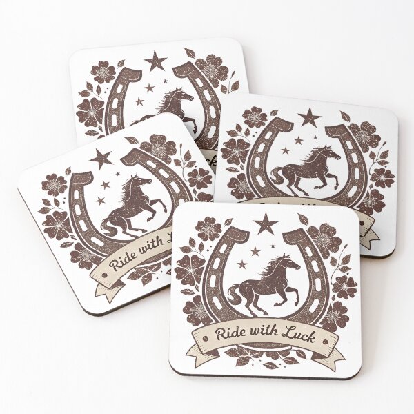 Item preview, Ride with Luck Horseshoe Rustic Vintage Design designed and sold by VividOrganica.