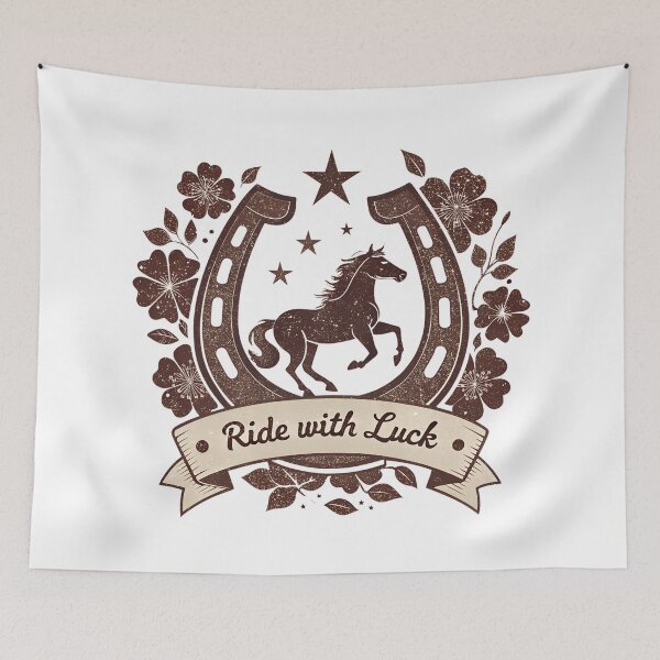 Item preview, Ride with Luck Horseshoe Rustic Vintage Design designed and sold by VividOrganica.