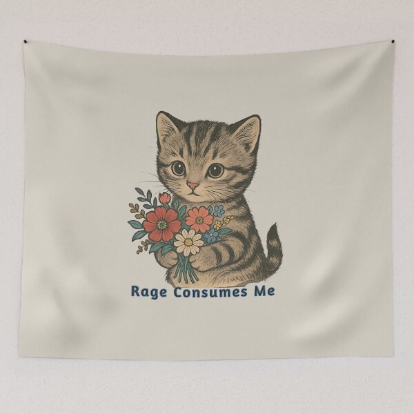 Item preview, Rage Consumes Me Funny Cat designed and sold by gear-posters.