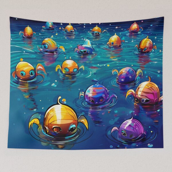 Item preview, Space Swimmers from Other Dimensions designed and sold by Zofia Sosnecka.