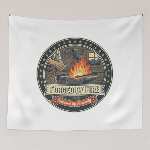 Item preview, Forged by Fire | Tempered by Adversity designed and sold by DailyVibesMerch.