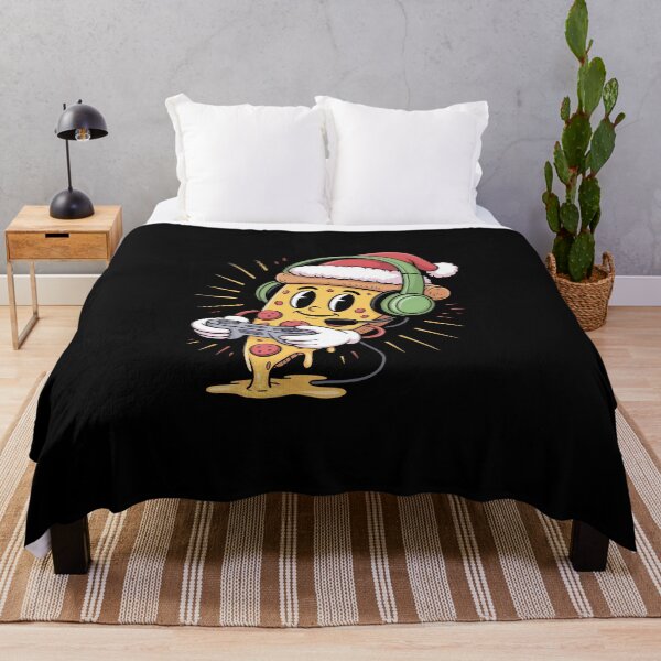 Item preview, Pizza Slice Gamer with Santa Hat designed and sold by jkrphoto.