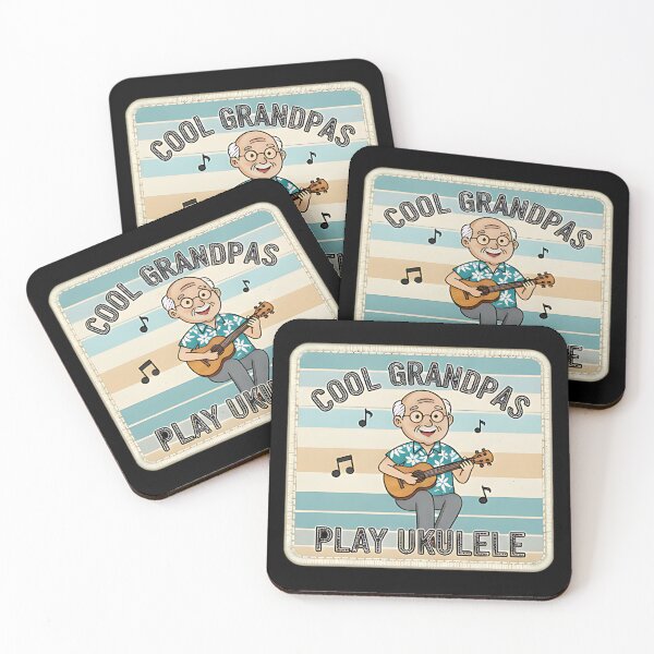 Item preview, Cool Grandpas Play Ukulele Retro Funny Music Lover Vintage Design designed and sold by ArtDesignTp.