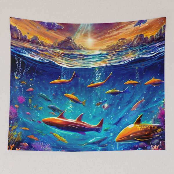 Item preview, Space Swimmers from Other Dimensions designed and sold by Zofia Sosnecka.