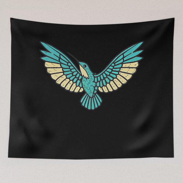 Item preview, Stylized Hummingbird Graphic Turquoise Blue Nature Wings designed and sold by TeeARTHY.