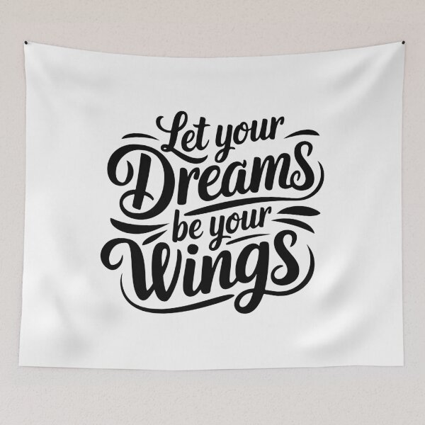Item preview, Let Your Dreams Be Your Wings – Inspirational Quote Design designed and sold by LunaLoopsShop.