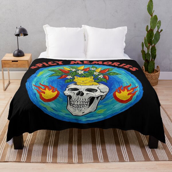 Item preview, Sat Spicy Memories Chili Pepper Skull Psychedelic Art designed and sold by TeeARTHY.