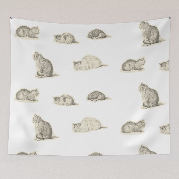 Item preview, Fives Studies of Cats designed and sold by felttipcat.