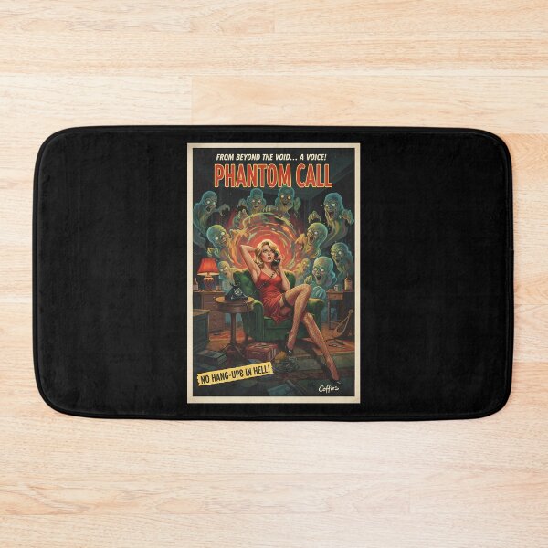 Item preview, Phantom Call Vintage Horror Poster - Ghosts and Retro Pin-Up designed and sold by CoffinsArt.