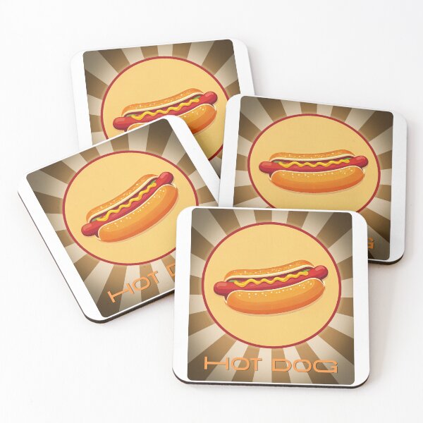 Item preview, Retro Hot Dog Blast – Vintage Fast Food Pop Art designed and sold by ForeverPrintsOK.