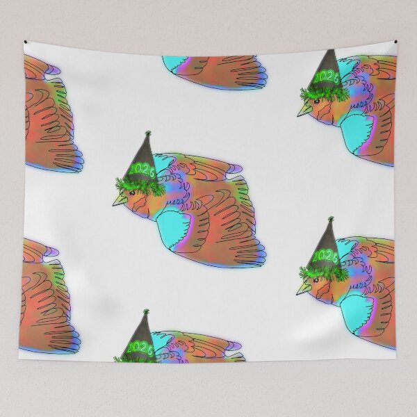 Item preview, 2026 Party Hat Blackbird Celebration – animalsinhats designed and sold by Ashley’sAnimalz.