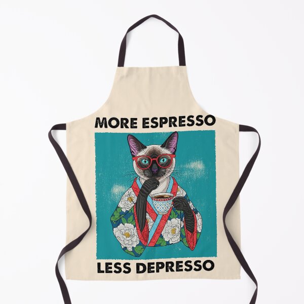 Item preview, More Espresso Less Depresso Funny Cat Coffee designed and sold by TeeARTHY.