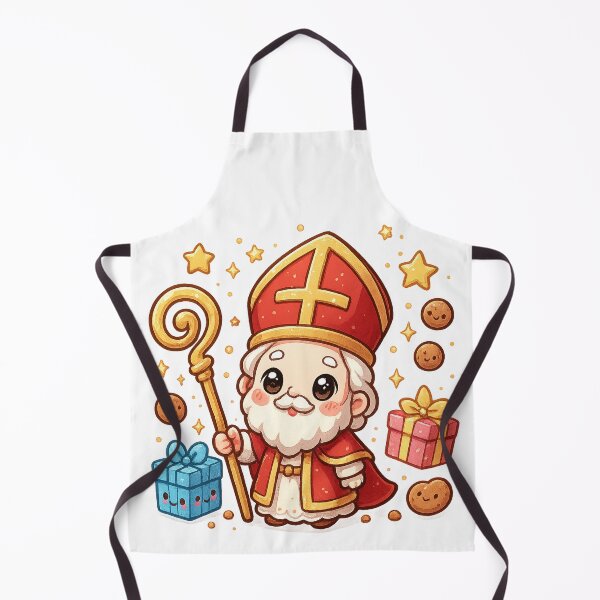 Item preview, Kawaii Sinterklaas – Cute Saint Nicholas with Gifts and Cookies designed and sold by snoezelstudio.