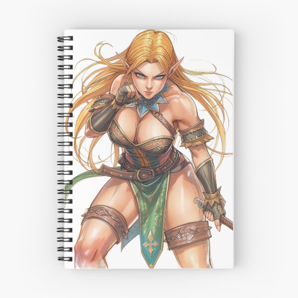 Item preview, Fierce Fantasy Elf Warrior Pinup designed and sold by Pigmentra.